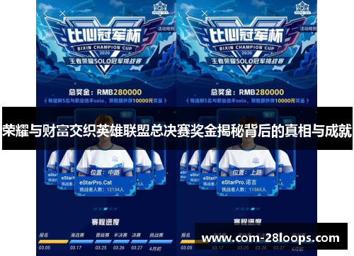 荣耀与财富交织英雄联盟总决赛奖金揭秘背后的真相与成就